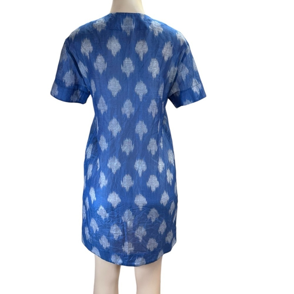 Theory. Blue and White Tie-Dye Dress - Picture 4 of 9